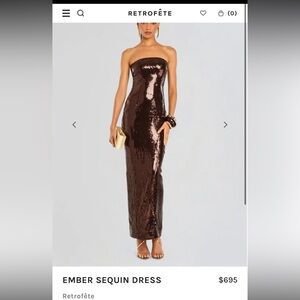 Retrofete Ember Dress in Dark Chocolate